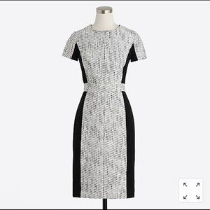 J Crew Colorblock Tweed Dress